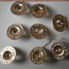 Gold Metal Buttons Lot 8 Sir James Self Shank 9/16in