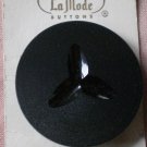 La Mode Button Black 1 3/4in 111 Large Vintage