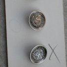 Le Chic Button Silver Metal 4/card 1.5cm Burg Co Tyr