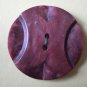 Large Button Art Deco Plastic Brown 2-hole 1.25in Carved