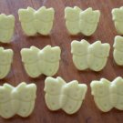 Yellow Butterfly Buttons Plastic Lot 11 Vintage Children Sewing Crafts 13mm