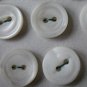 Vintage Shell Buttons White Cat's Eye 1/2in Mother of Pearl
