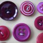 Lot red plastic buttons 2 4 hole vintage Fan Target