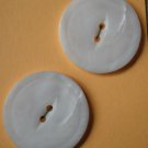 Shell Buttons Large Lot 2 Mother of Pearl 1.25in Cat's Eye