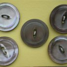 Abalone Cat-eye Buttons Shell Lot 5 2-hole Vintage