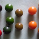 Lot 13 Round Ball Plastic Buttons Vintage 11mm