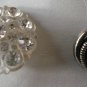 Rhinestone Buttons Lot 7 Variety Vintage Flower Dome