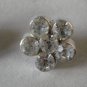 Rhinestone Buttons Lot 7 Variety Vintage Flower Dome