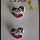 Button Crafts La Mode 2 Rocking Horse Card 1509 19mm