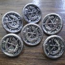 Vintage Metal Silver-Tone Shoe Horse Button Lot shoehorse