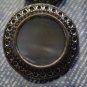 Vintage Metal Silver-Tone Mother of Pearl Buttons Lot 4