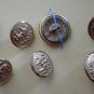 Waterbury Co Brass Buttons Sheep W21 Vintage Lot 7