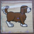 Rubber Stamp Dog Puppy Mounted Wood Animal 3.5x3.5