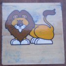 Rubber Stamp Lion Mounted Wood Animal 3.5x3.5