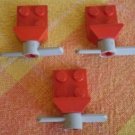 Lego Lot 3 Propellers Blades Fans Grey Red