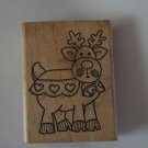 Reindeer Imagine That Rubber Stamp J-513 Wood Mounted Christmas