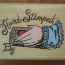 Hand Stamped By Rubber Stamp Comotion 786 1994 Wood Mount Lightning