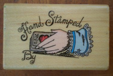 Hand Stamped By Rubber Stamp Comotion 786 1994 Wood Mount Lightning