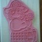DOTS Sarah Girl Rubber Stamp N203 Wood Mounted Clean D.O.T.S. Child Flower