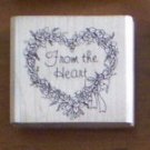 From The Heart Rubber Stamp Valentine Wreath WM