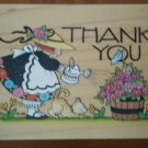 Mary Engelbreit Thank You Watering The Roses Rubber Stamp All Night Media 581H