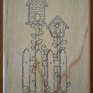 Birdhouse Garden Rubber Stamp TRL Design U155 Wood Mounted Unused Bird House