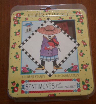Mary Engelbreit Rubber Stamp Set Foam Sentiments 2030R 1994 ME Ink 5pc