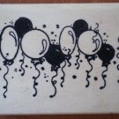 Balloons Hook's Lines and Inkers Dianne Hook Rubber Stamp 1993 Wood Mounted