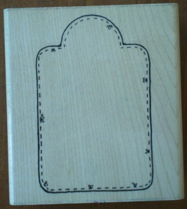 Rubber Stamp Little Gift Tag Q194 D.O.T.S Wood Mounted Dots Unused