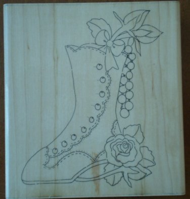 Rubber Stamp Teddy Bear TRL Design Q239 Wood Mounted Unused
