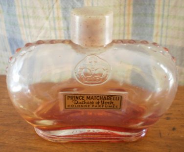 Prince Matchabelli Duchess York Cologne Parfumee 4fl Vintage Empty