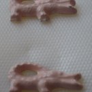 Crocodile Earrings Alligator Plastic Pink Girls Surgical Steel Post NOS Vintage