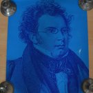 Franz Schubert Poster Vintage 1980's Blue 16.5 x 22.5 inches