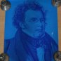 Franz Schubert Poster Vintage 1980's Blue 16.5 x 22.5 inches