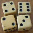 Lot 4 Plastic Dice Vintage Game Parts Small Die