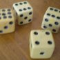 Lot 4 Plastic Dice Vintage Game Parts Small Die
