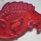 Vintage HRM Cookie Cutter Fish Bass Trout Red Plastic
