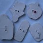 Buttons Ceramic Teacher Apple Bus Pencil Board School