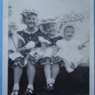 Vintage Photograph Trio Children Girls Baby Easter