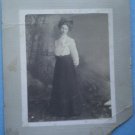 Antique Photograph Young Woman Teenager Standing Huntington
