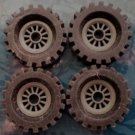 Lego Technic Tires Wheels Grey Black 2346 Lot 4