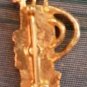 Golf Bag Gold-Tone Metal Red Enamel Pin Brooch Broach