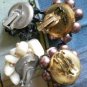Single Craft Vintage Cluster Bead Earrings Japan Junk Lot