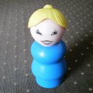 Fisher Price Little People Blue Woman Ponytail Plastic FP