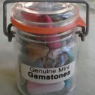 Genuine Mini Gemstones Jar Various Colors Chips Stones