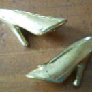 Barbie Gold Shoes Heels Pumps Heels 1980s