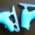 Blue Ice Skates Boots Pair With Blades for 12in Doll Barbie