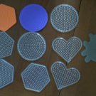 Perler Peg Boards Melt Fuse Bead Shapes Lot 10 Hexagon Circle Heart Bug