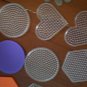 Perler Peg Boards Melt Fuse Bead Shapes Lot 10 Hexagon Circle Heart Bug