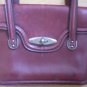 Vintage Leather Bag Burgundy Maroon Handbag Purse